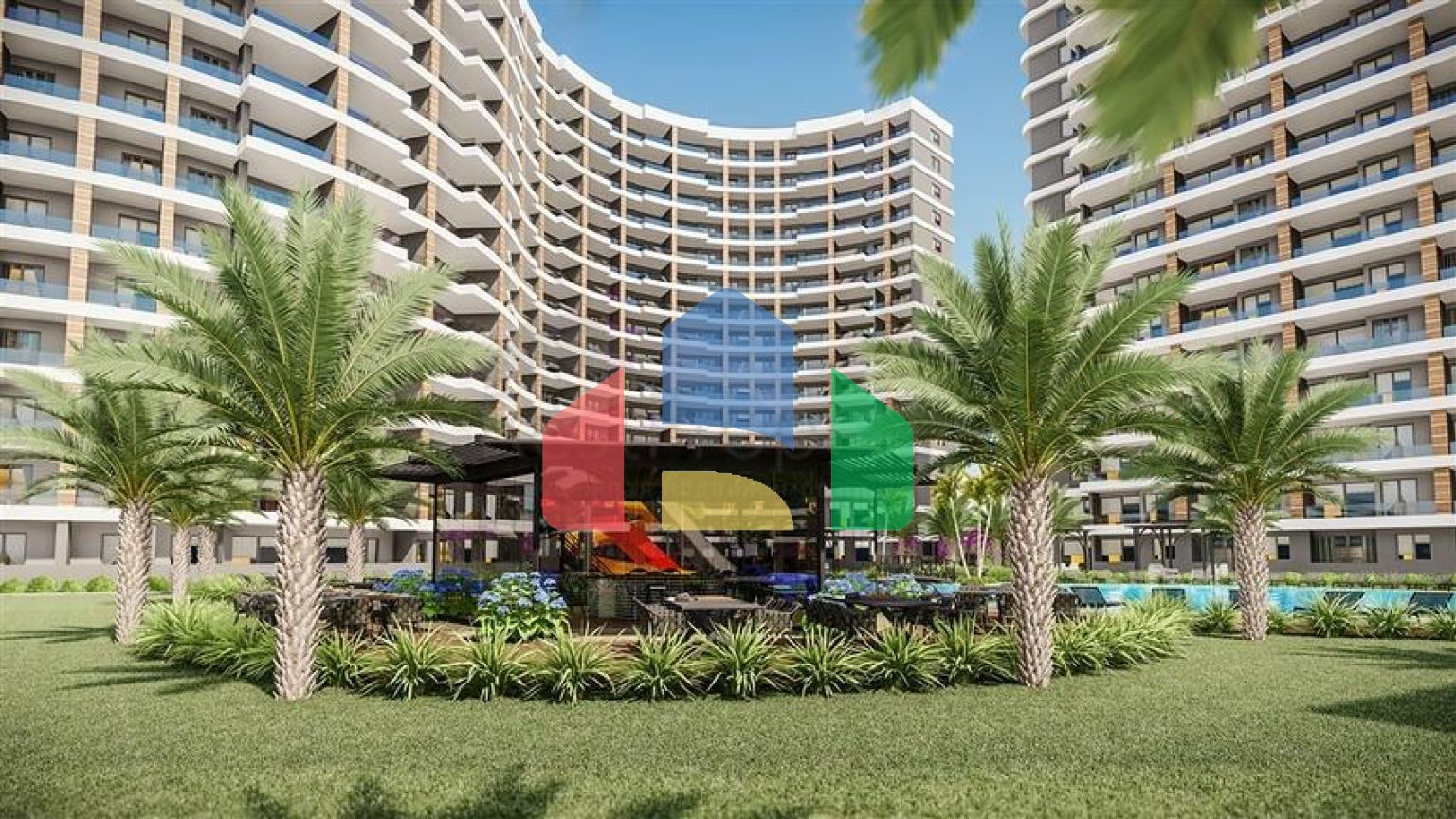 Апартаменты на стадии строительства в одном из курортных районов Мерсина