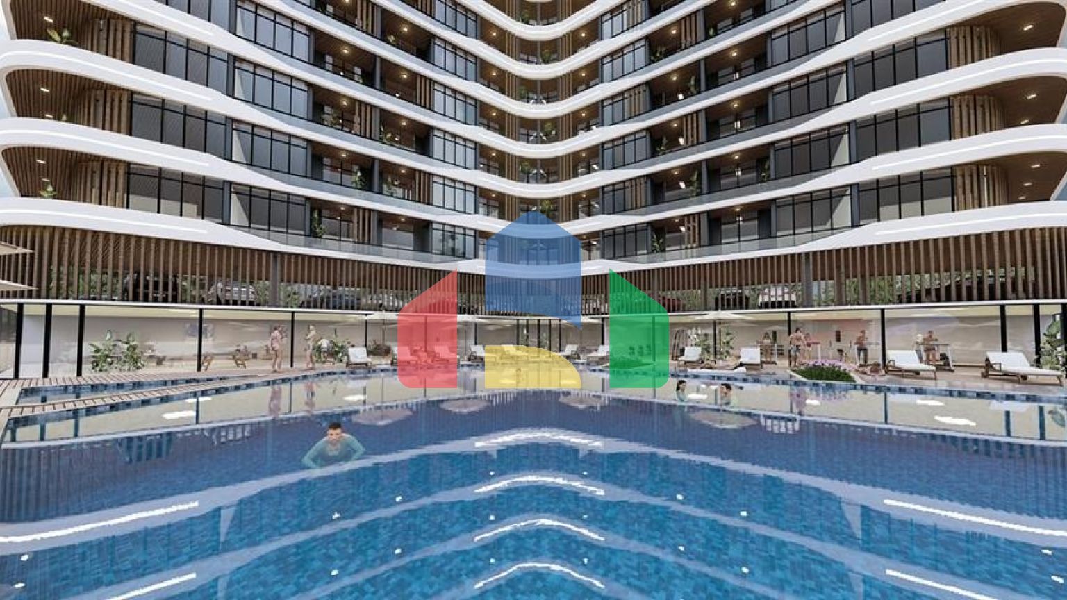 Розкішний проект на стадії будівництва в районі Аяш в 150 метрах від моря