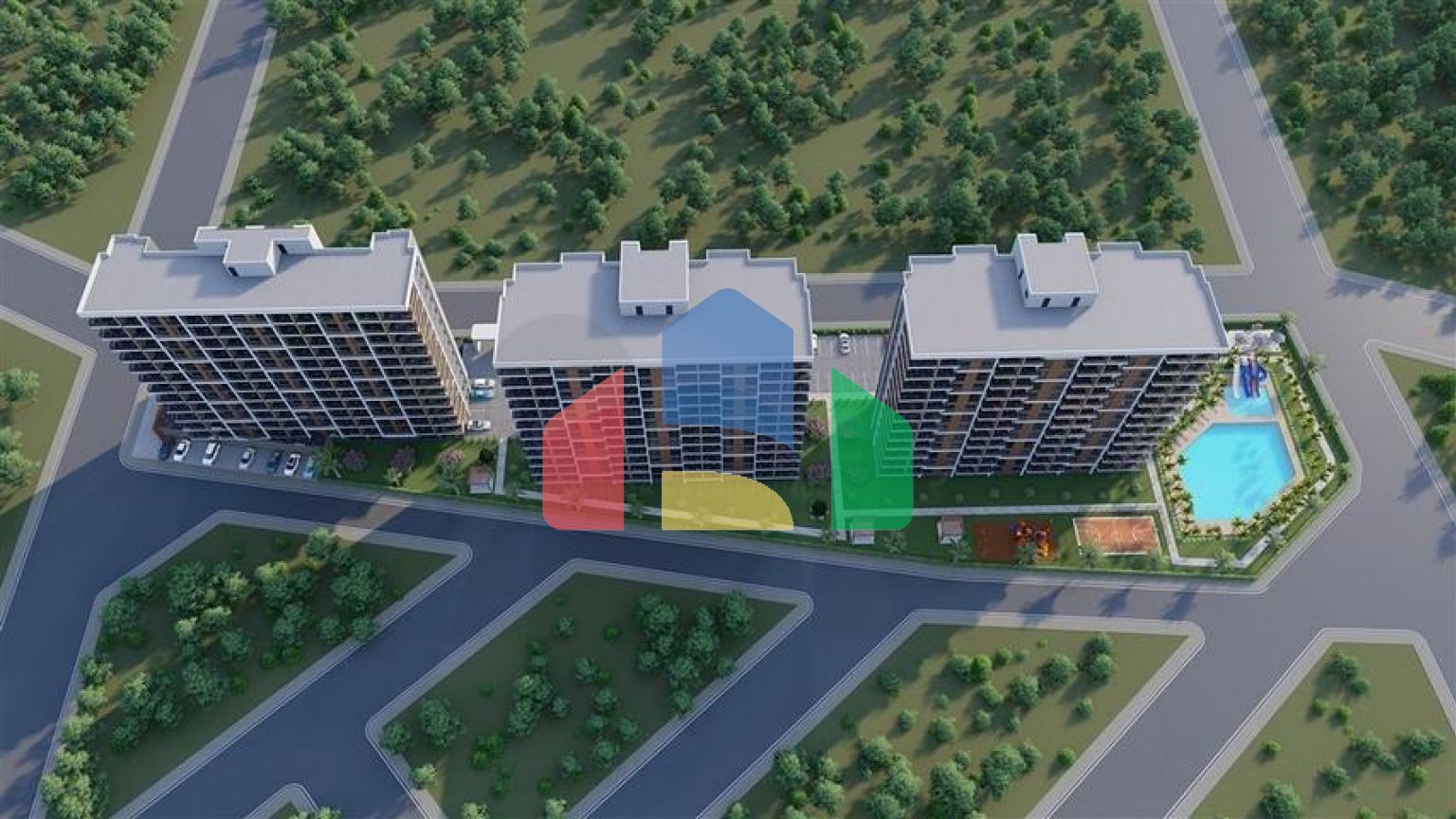 Квартиры в строящемся комплексе с богатой инфраструктурой в районе Эрдемли