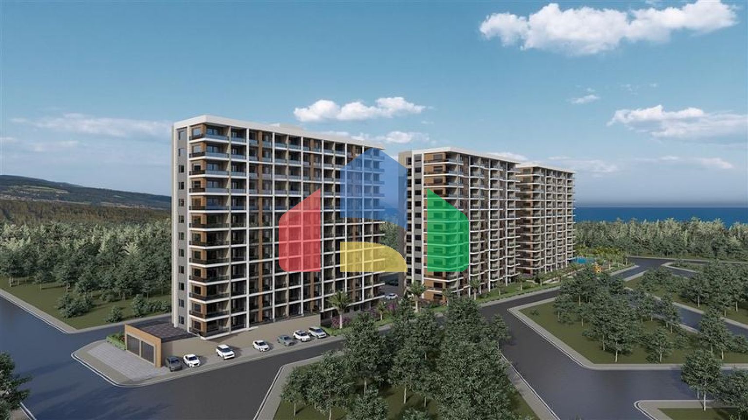 Квартиры в строящемся комплексе с богатой инфраструктурой в районе Эрдемли