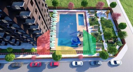Apartments in a complex under construction in the Cheshmeli neighborhood