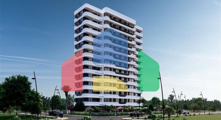 Квартири в споруджуваному комплексі в районі Ердемлі в 300 метрах від моря