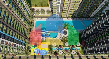 Инвестиционный проект в районе Эрдемли в 200 м от моря