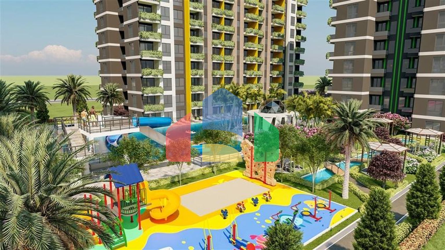 Инвестиционный проект в районе Эрдемли в 200 м от моря