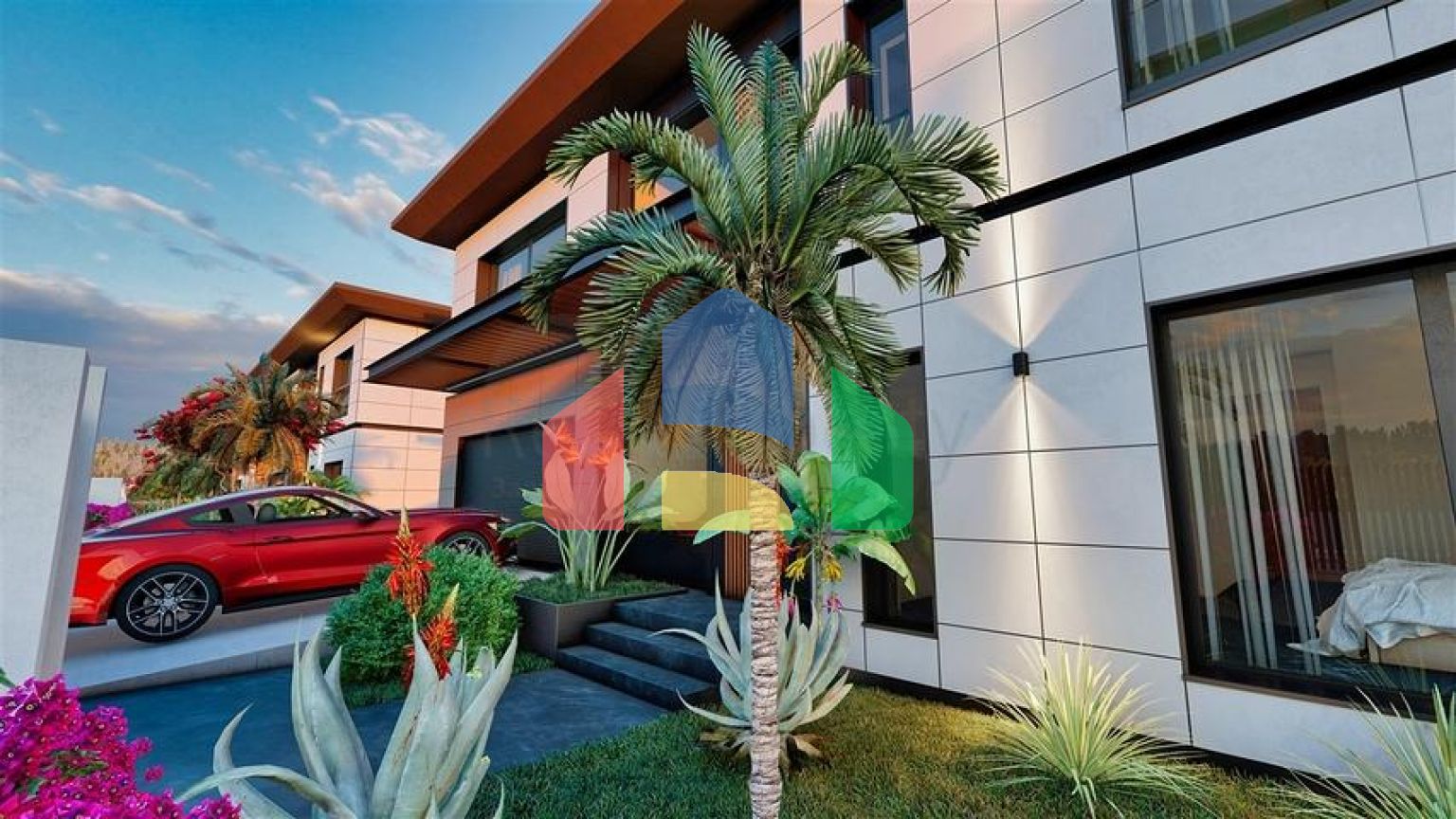 Вилла планировки 4+1 в районе Дошемеалты - Анталия