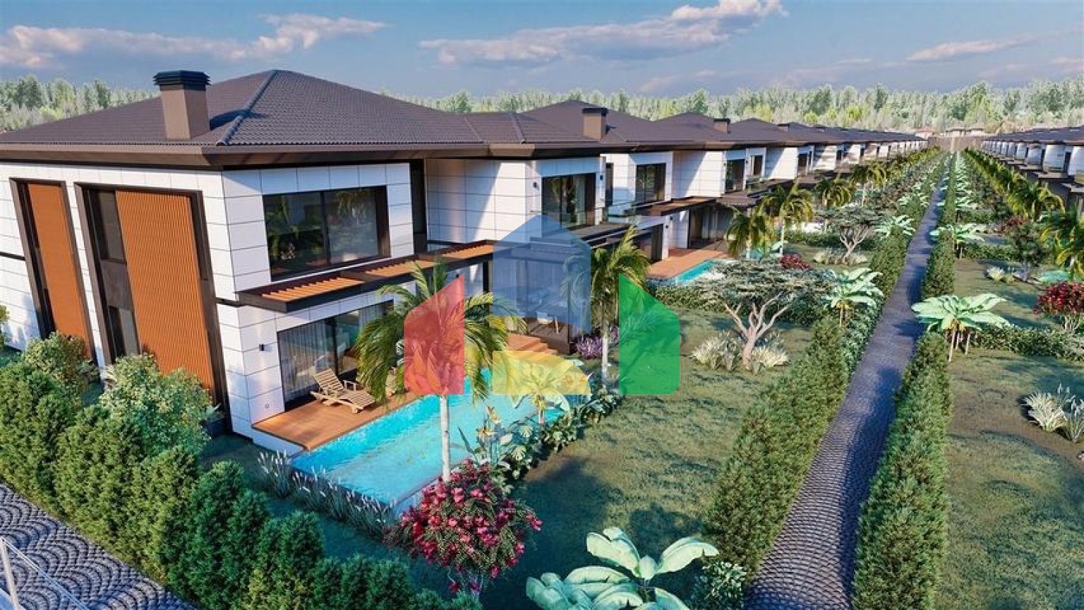 Вилла планировки 4+1 в районе Дошемеалты - Анталия