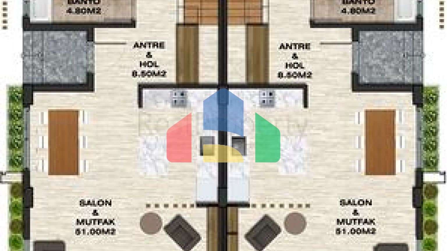 Вилла планировки 4+1 в районе Дошемеалты - Анталия