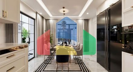 Вілла планування 5 + 1 в районі Дошемеалти - Анталія