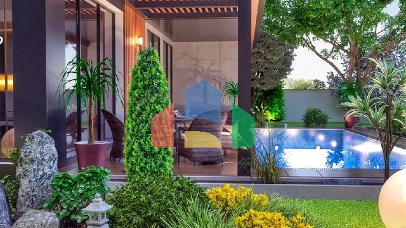 Вілла в комплексі планування 9 + 2 в районі Дошемеалти - Анталія