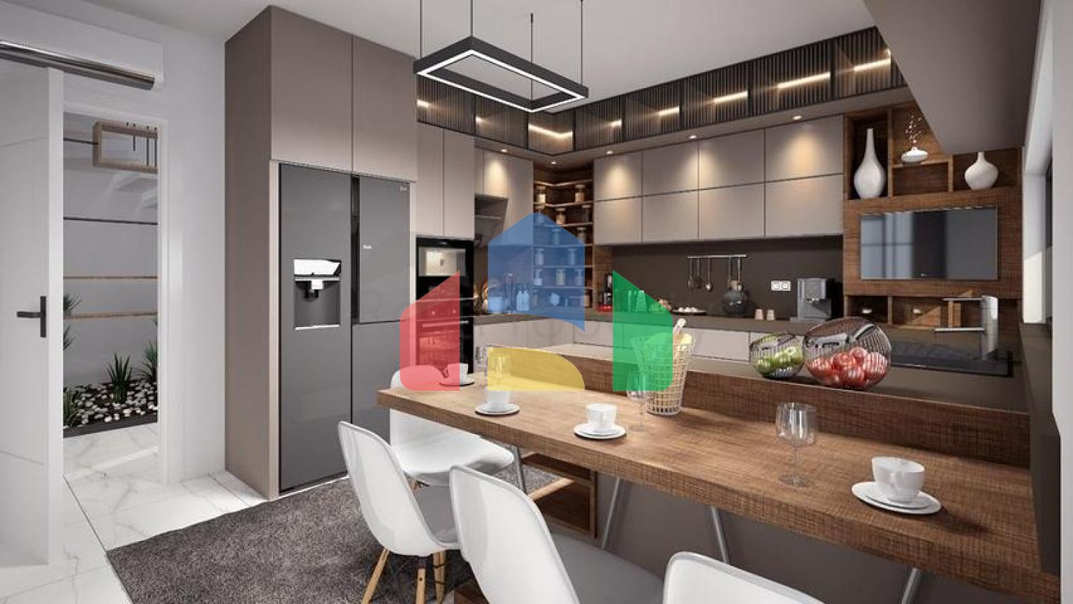 Трехэтажная вилла планировки 5+1 в районе Дошемеалты - Анталия