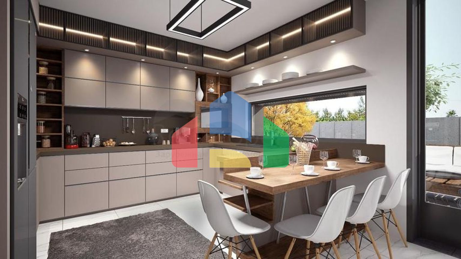 Трехэтажная вилла планировки 5+1 в районе Дошемеалты - Анталия