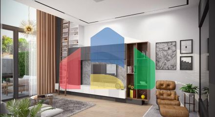 Трехэтажная вилла планировки 5+1 в районе Дошемеалты - Анталия