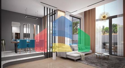 Трехэтажная вилла планировки 5+1 в районе Дошемеалты - Анталия