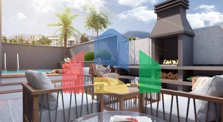 Трехэтажная вилла планировки 5+1 в районе Дошемеалты - Анталия