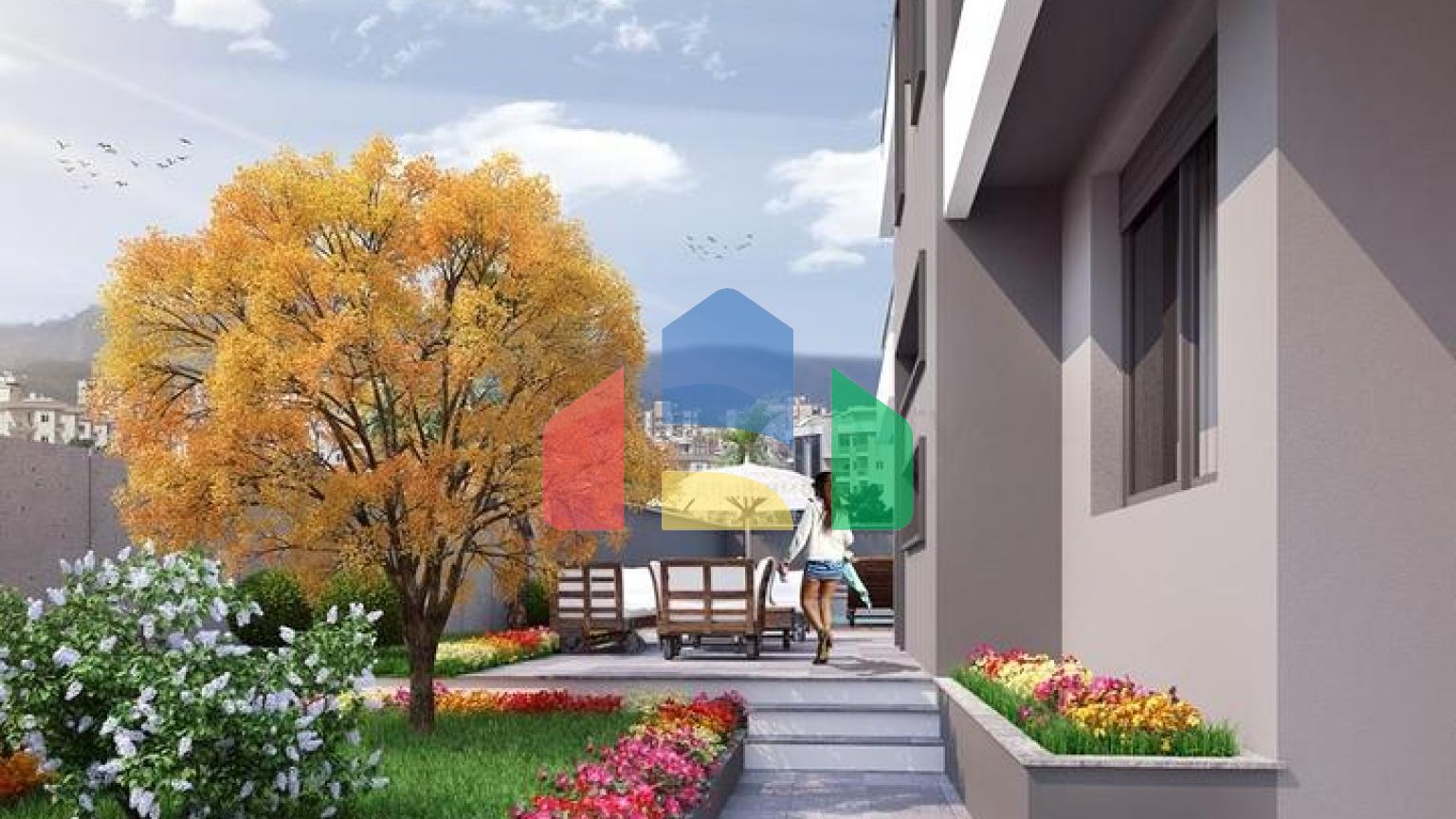 Трехэтажная вилла планировки 5+1 в районе Дошемеалты - Анталия