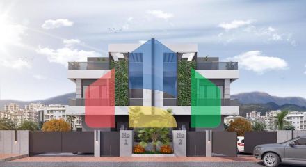 Трехэтажная вилла планировки 5+1 в районе Дошемеалты - Анталия