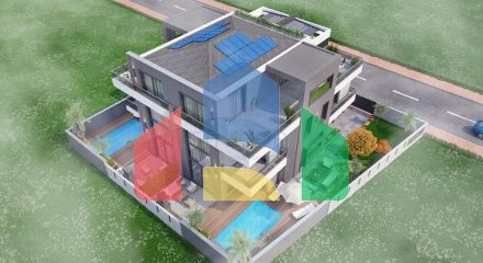 Трехэтажная вилла планировки 5+1 в районе Дошемеалты - Анталия