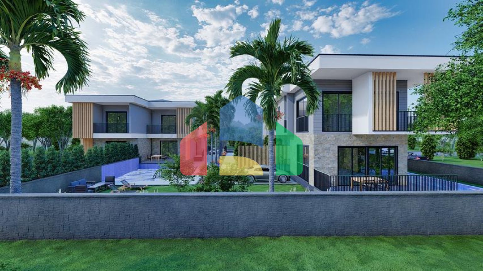 Виллы планировки 4+2 в районе Дошемеалты - Анталия