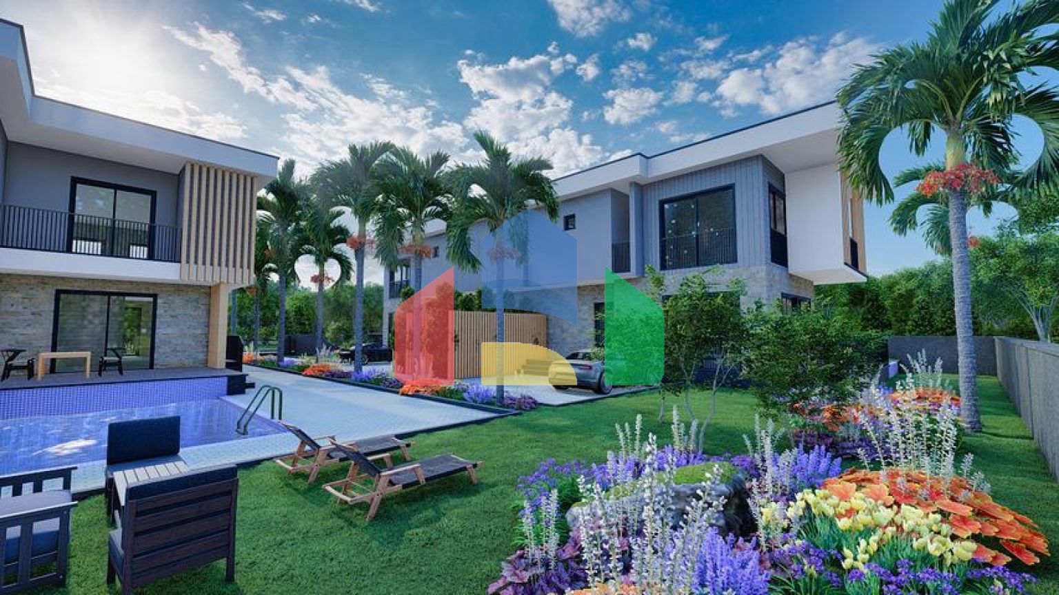 Виллы планировки 4+2 в районе Дошемеалты - Анталия