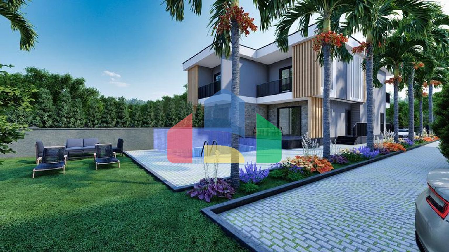 Виллы планировки 4+2 в районе Дошемеалты - Анталия