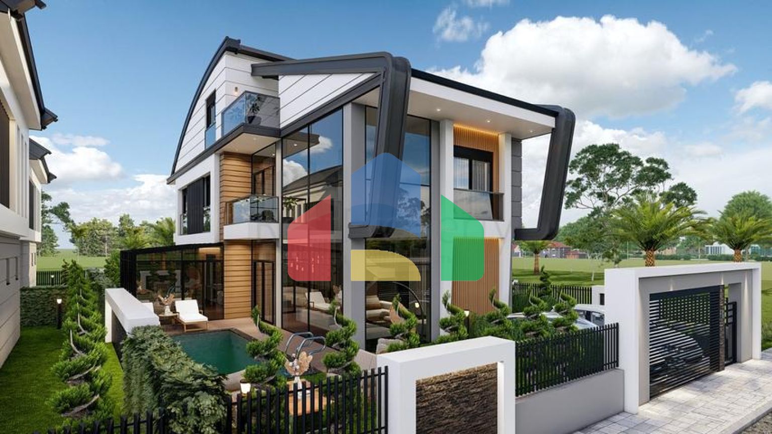 Виллы планировки 4+2 и 6+2 в районе Дошемеалты - Анталия