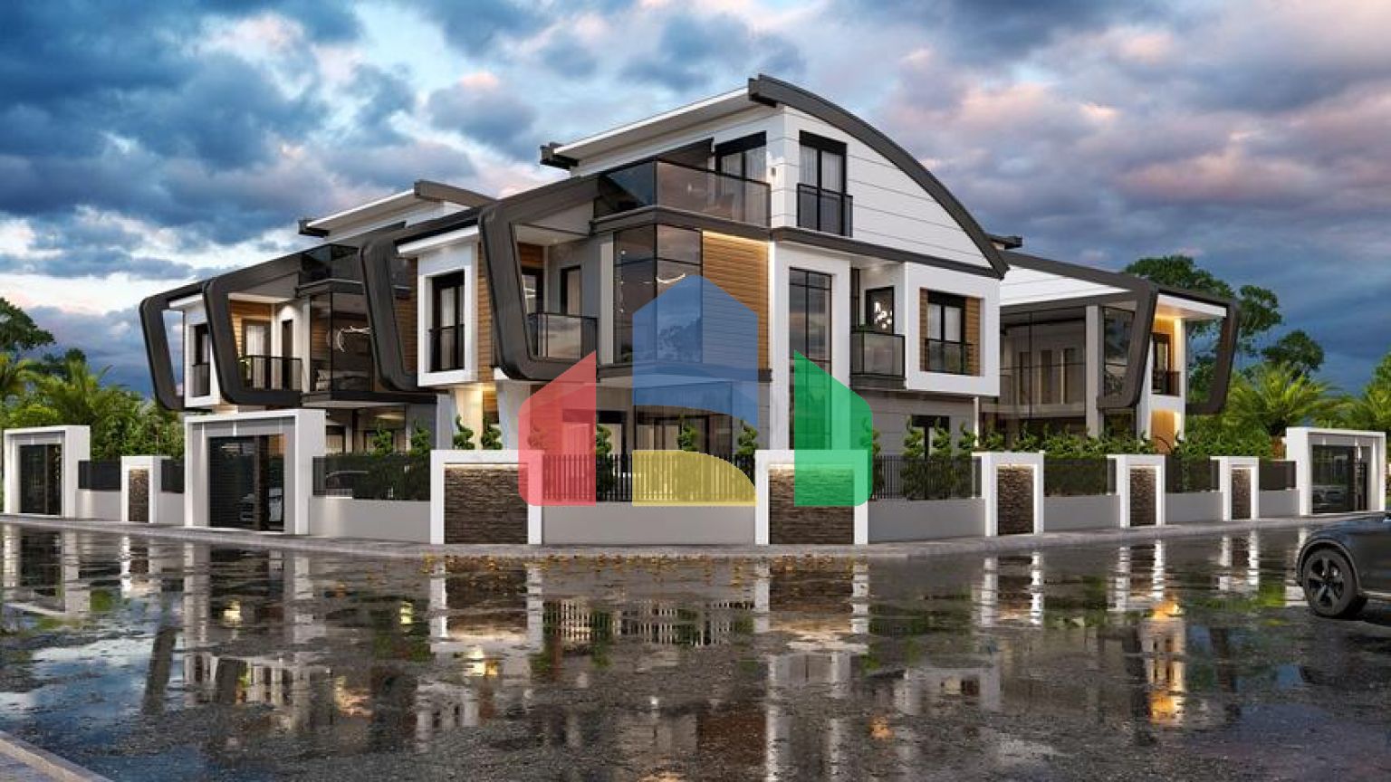 Виллы планировки 4+2 и 6+2 в районе Дошемеалты - Анталия