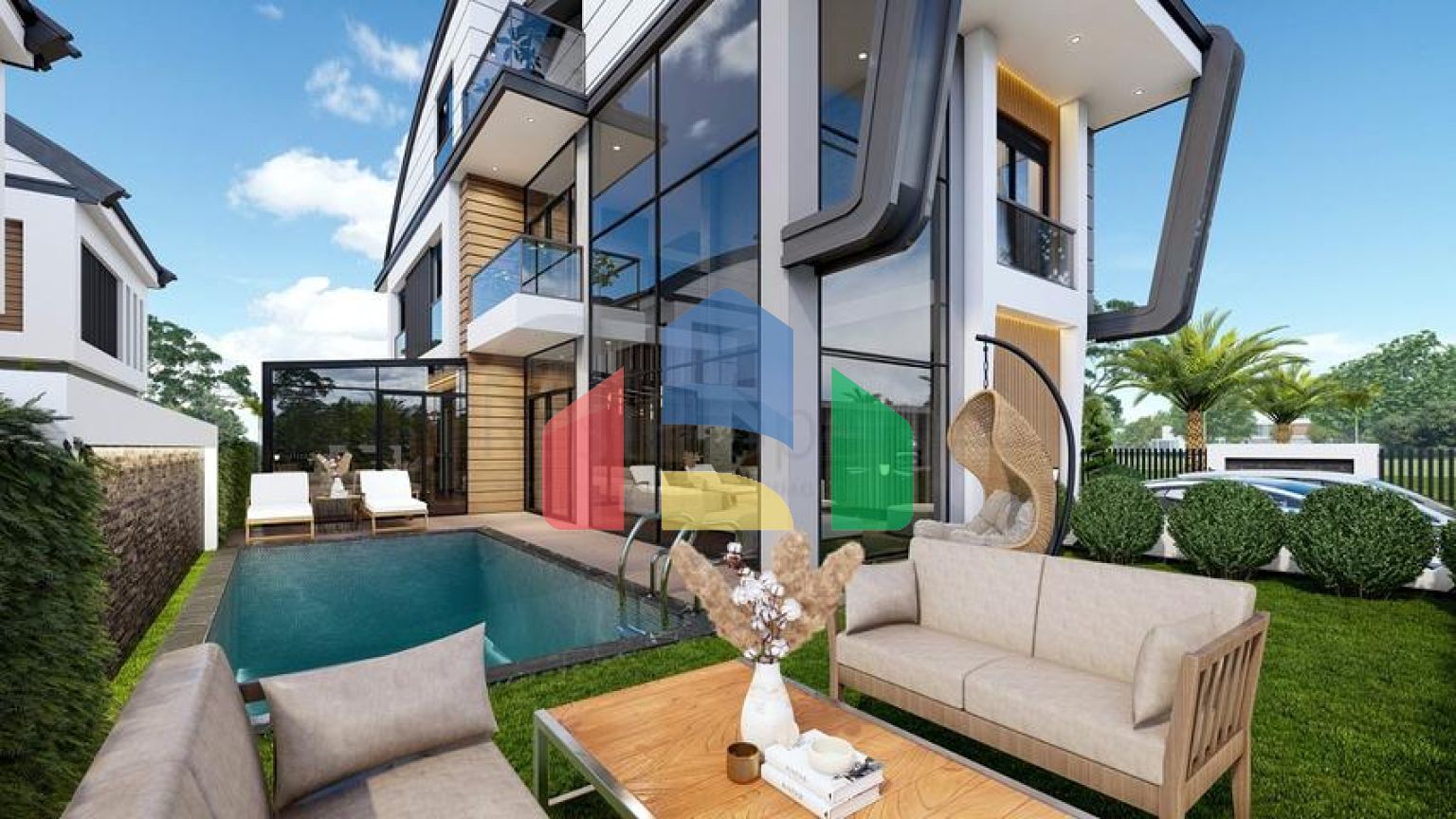 Виллы планировки 4+2 и 6+2 в районе Дошемеалты - Анталия