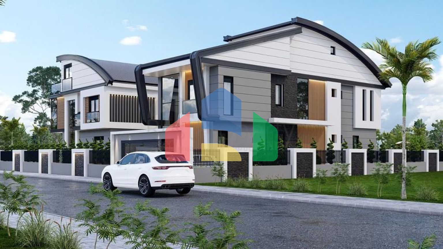 Виллы планировки 4+2 и 6+2 в районе Дошемеалты - Анталия