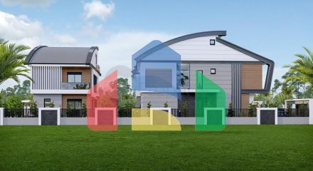 Виллы планировки 4+2 и 6+2 в районе Дошемеалты - Анталия