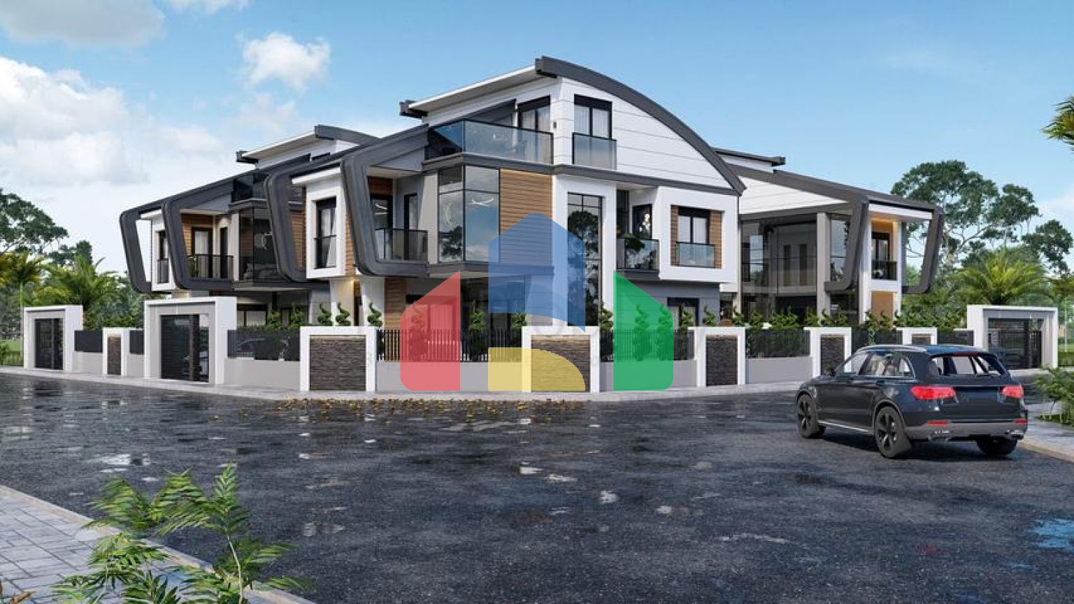 Виллы планировки 4+2 и 6+2 в районе Дошемеалты - Анталия