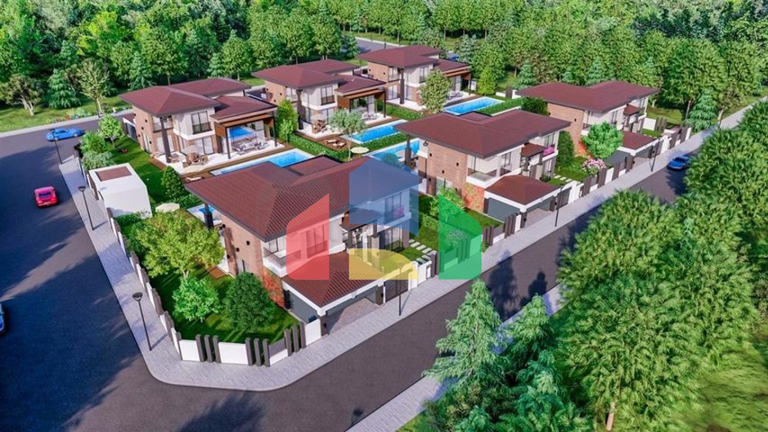 Виллы планировки 5+1 в районе Дошемеалты - Анталия