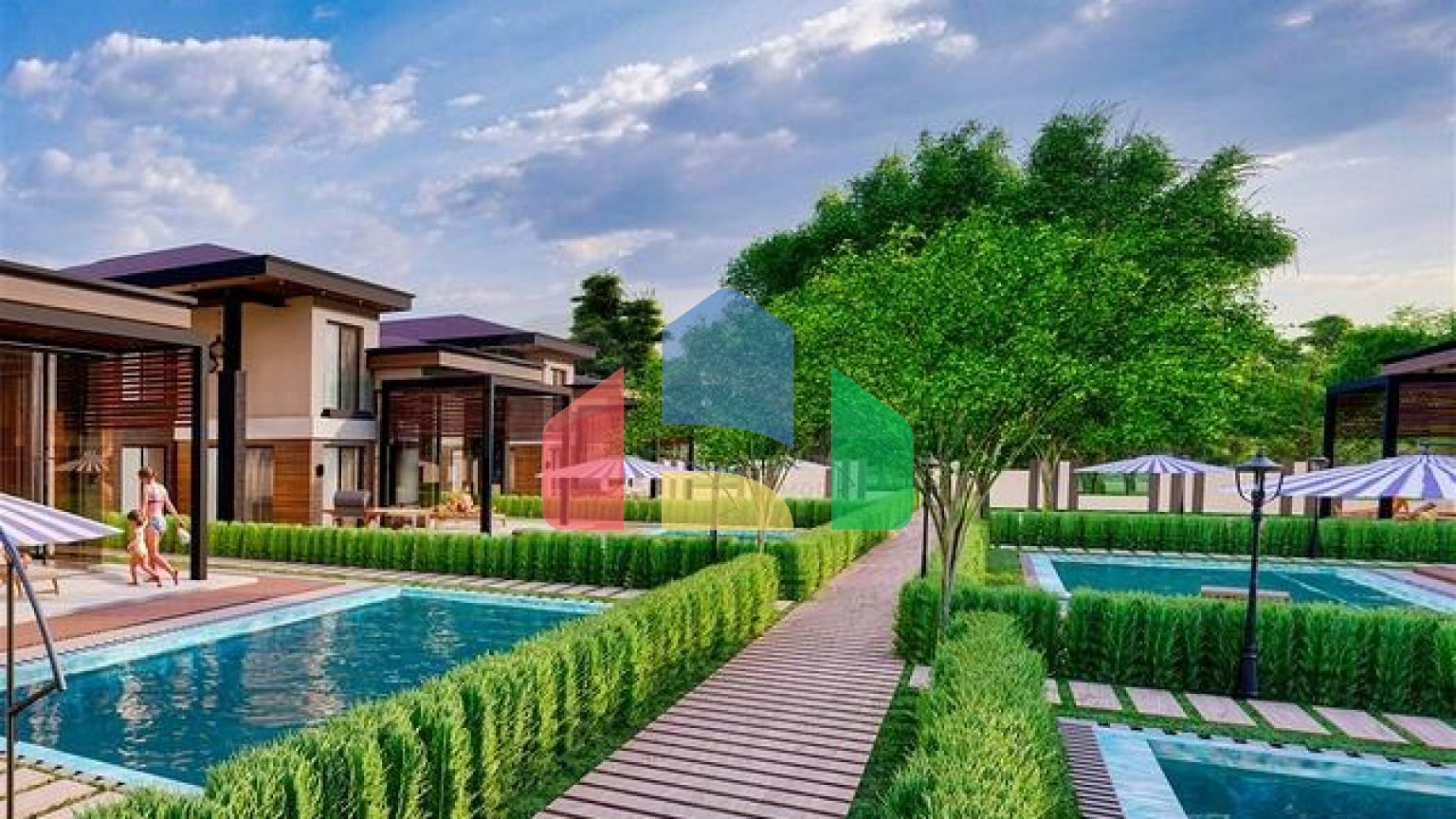 Виллы планировки 5+1 в районе Дошемеалты - Анталия