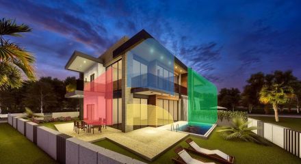 Затишна вілла планування 4 + 1 в районі Дошемеалти - Анталія