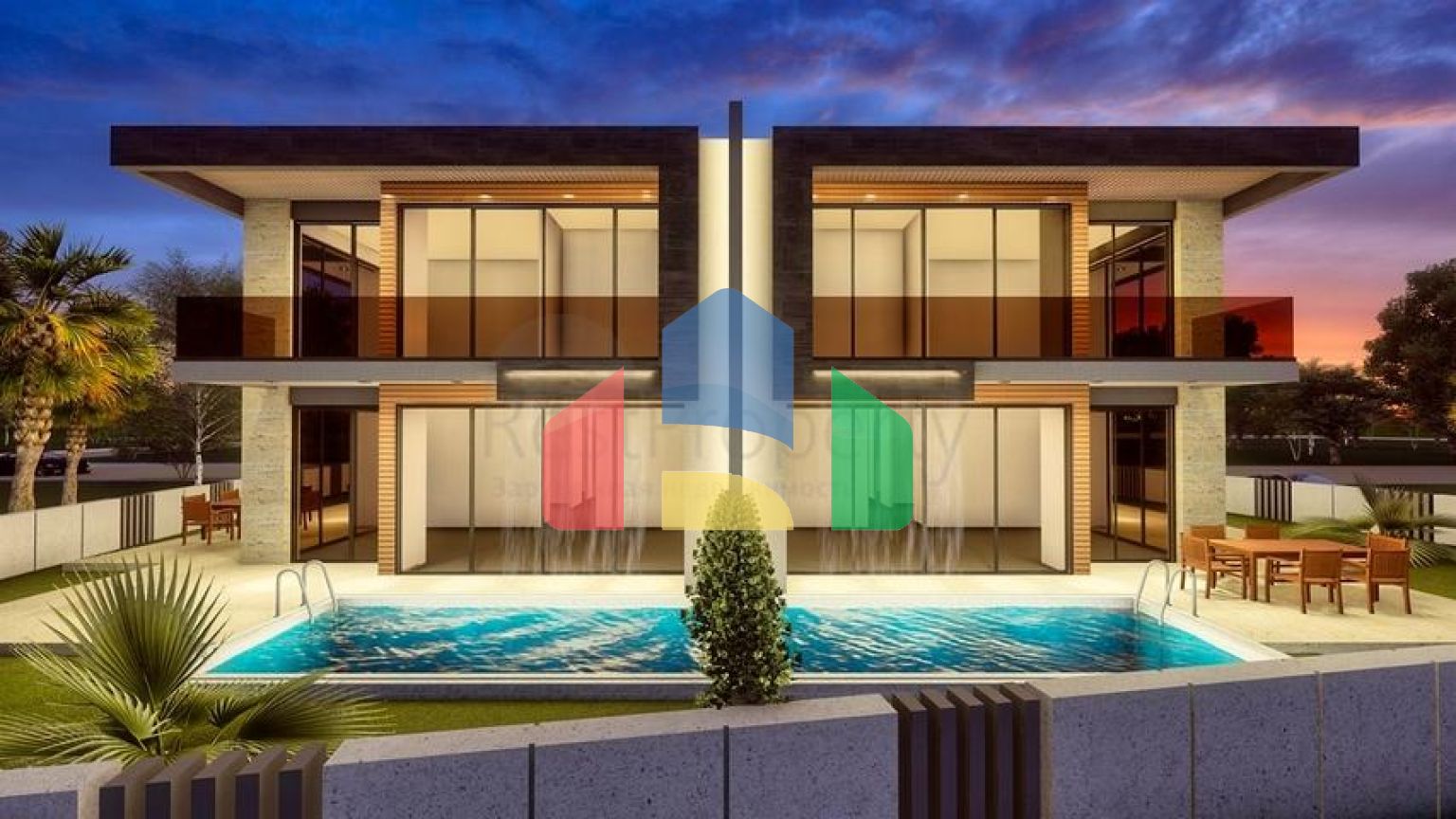 Затишна вілла планування 4 + 1 в районі Дошемеалти - Анталія