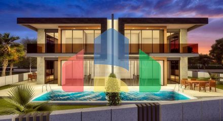 Затишна вілла планування 4 + 1 в районі Дошемеалти - Анталія