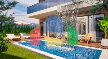 Затишна вілла планування 4 + 1 в районі Дошемеалти - Анталія