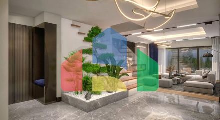 Затишна вілла планування 4 + 1 в районі Дошемеалти - Анталія