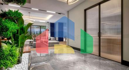 Затишна вілла планування 4 + 1 в районі Дошемеалти - Анталія