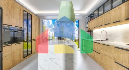 Затишна вілла планування 4 + 1 в районі Дошемеалти - Анталія