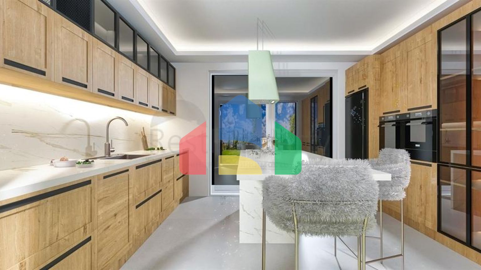 Затишна вілла планування 4 + 1 в районі Дошемеалти - Анталія