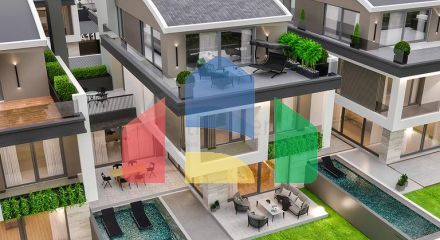 5+1 villa in the elite area of Doshemealti - Antalya