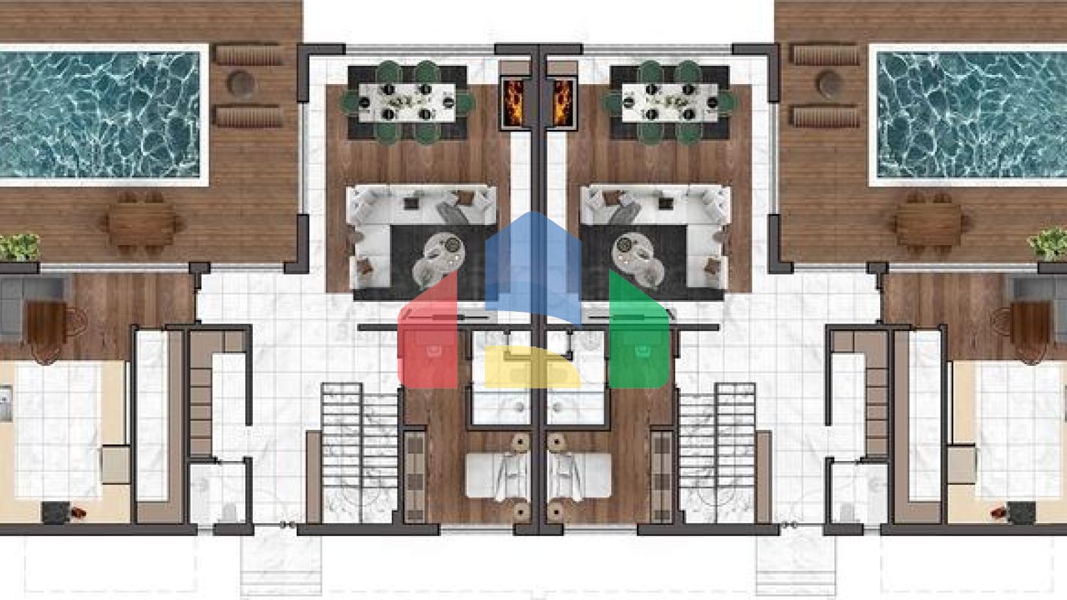 Вілли планування 4 + 1 в районі Дошемеалти - Анталія