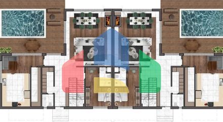 Вілли планування 4 + 1 в районі Дошемеалти - Анталія