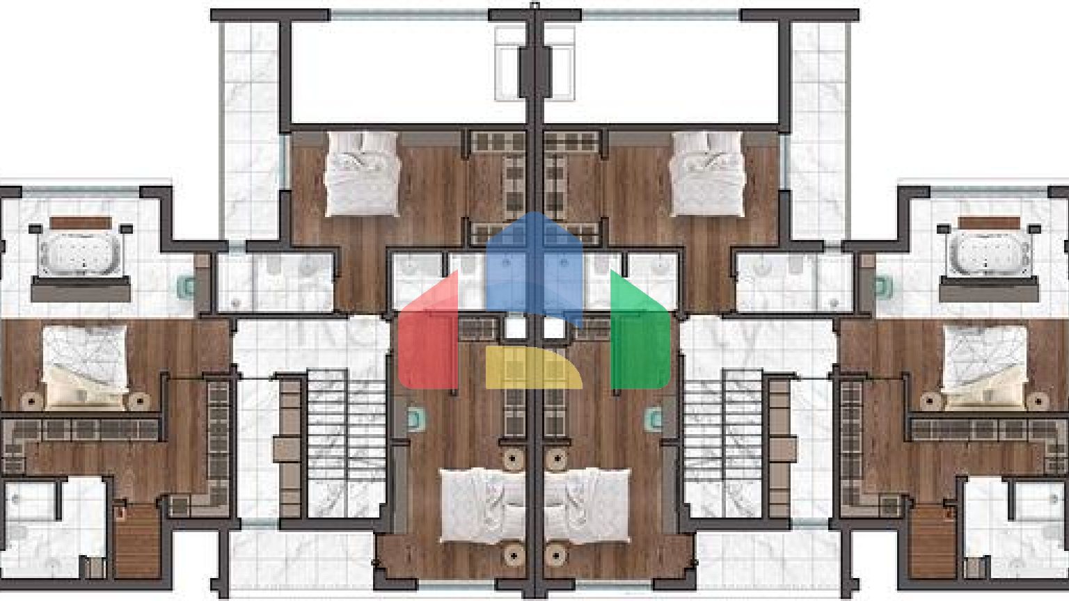 Вілли планування 4 + 1 в районі Дошемеалти - Анталія