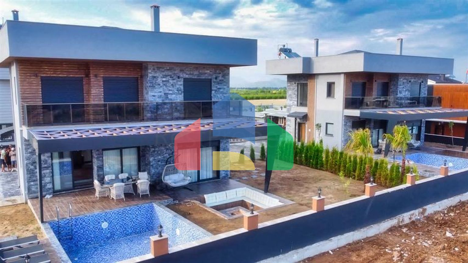 Вилла планировки 3+1 в районе Дощемеалты - Анталия