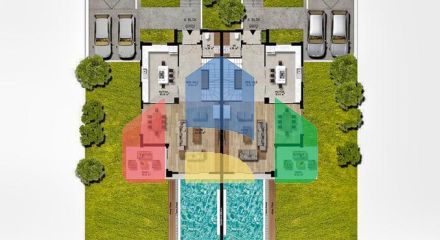 Виллы планировки 4+1 и 6+1 в районе Дошемеалты - Анталия