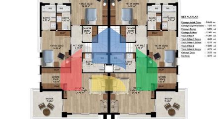 Виллы планировки 4+1 и 6+1 в районе Дошемеалты - Анталия