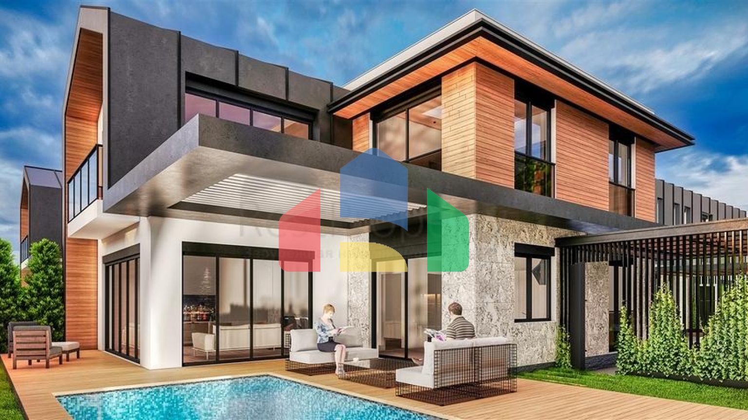 Вілли планування 4 + 1 в районі Дошемеалти - Анталія