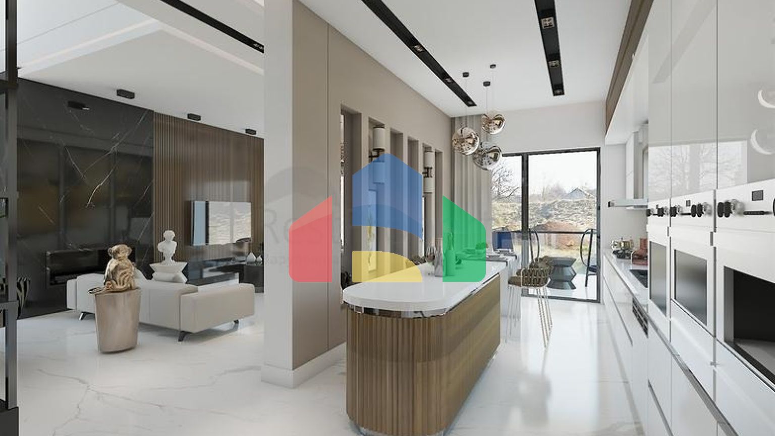 Комплекс вілл планування 4 + 1 в районі Дешемеалти - Анталія