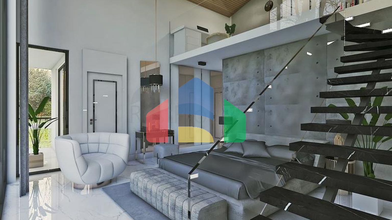 Комплекс вілл планування 4 + 1 в районі Дешемеалти - Анталія